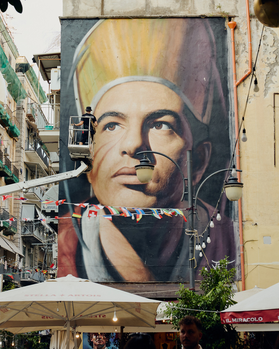 GCDS firma il restauro del murales di San Gennaro a Napoli